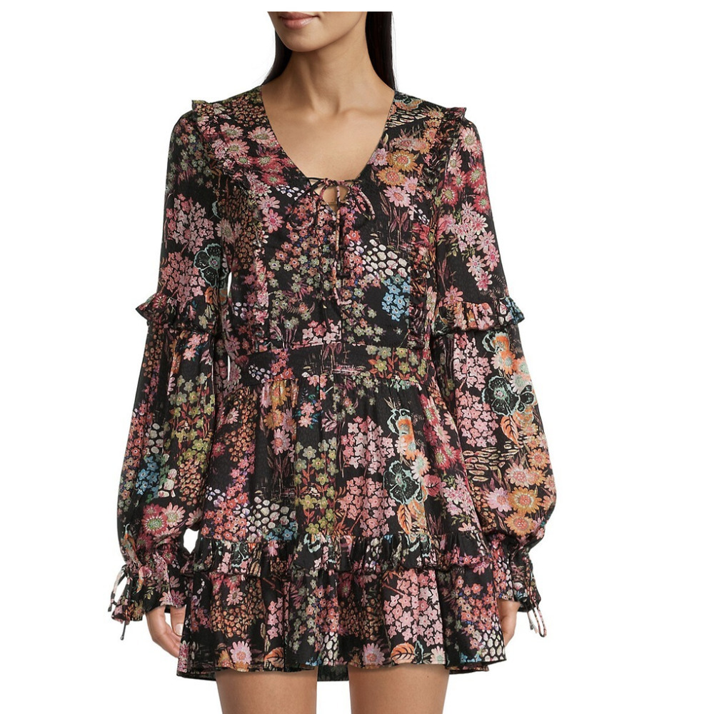 Ted Baker Hendria Ruffle-Trim Mini Dress